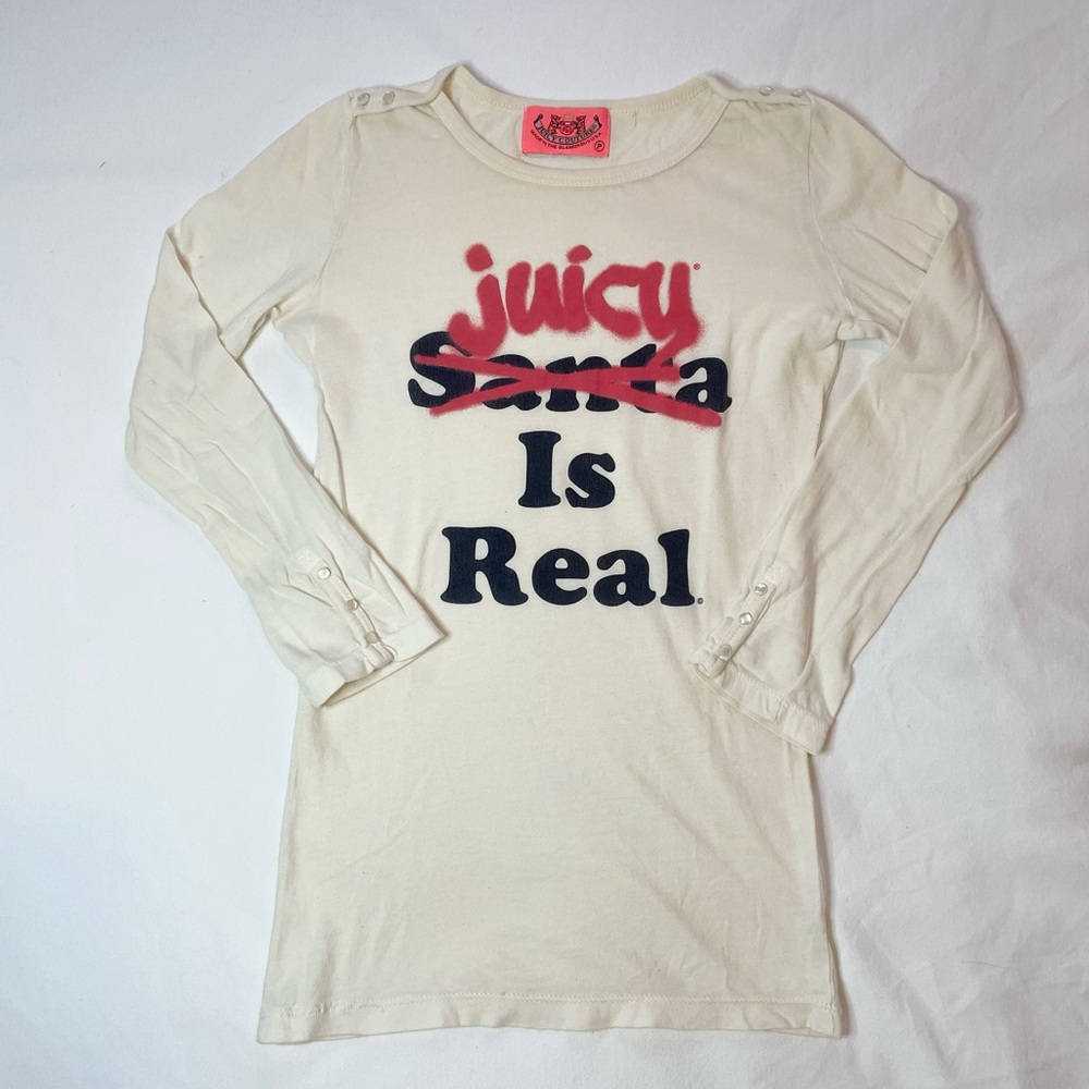 Juicy Couture Y2K | Off-white Christmas shirt